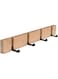 WinCheer Wooden Coat Rack, Wall Mounted Hook Rack with 4 Standard Retractable Hooks, Modern Urban Design Space-Saving Hat Racks for Entryway Hallway Bathroom Living Room Bedroom (Wood)