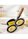 3 Hole Non-stick Egg Frying Pan,Pancake Pan,with Shovel and Brush,with Heat-Resistant Handle,Scratch-Resistant and Wear-Resistant,for Gas and Induction Stove Tops