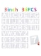 FEBSNOW 36 Pieces Large Alphabet Letter Stencils Number Stencils Reusable Letter Stencils for Painting on Wood Wall Fabric Rock Chalkboard Glass (3 Inches)