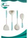 4PCS Cooking Utensil Set, Heat Resistant Silicone Kitchen Cookware Utensils Set, Kitchen Cooking Tools Includes Turner, Spoon, Slotted spoon, Rice Spoon