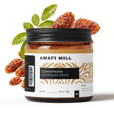 AWAFI MILL Opoponax Resin 100g   Sweet Myrrh   Commiphora guidottii
