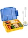 Bento Box, Lunch Box for Kids, Leak Proof Lunch Box Container with 5 Compartment and Utensils Blue 23x17x4.8 cm 1330ML PP