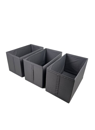 Home Ease 3-piece Foldable Storage Box 31x55x33cm - Grey