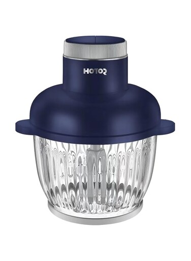 HOTOR 2.5L Food Processor, 500W Electric Meat Grinder Food Chopper with 2 Bi-Level Blades,2 Speed Kitchen Cutter for Vegetable, Onion, Garlic, Meat, Nuts, and Baby Food, Black (Blue 2.5L)