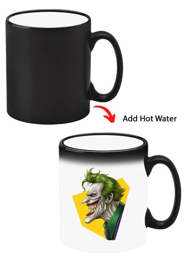Color Changing Heat Sensitive Ceramic Mug, Image Revealed When HOT Liquid is Added! Joker face