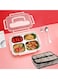 Lunch Box with Tableware,Insulated Lunch Box for Kids/Adults,4 Compartment Lunch Containers,Bento Lunch Box with Nylon Insulation Bag   Leakproof   BFA Free   304 Stainless Steel (Pink 4 Compartment)