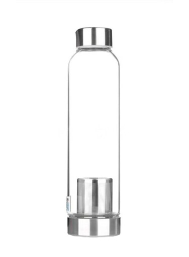 Sports Water Bottle With Teapot And Gray Protective Bag, High Temperature Resistant Glass Water Bottle 500ml