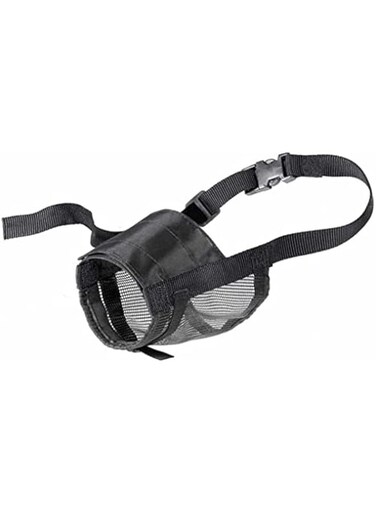 Ferplast Muzzle Net Black Muzzle, Device for Dogs Biting Behavior Xxl