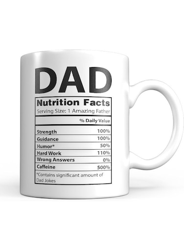 Your Wall Dad Ingredients - Gifts For Dad From Daughter Or Son - Fathers Day Mug by Spoil Your Wall