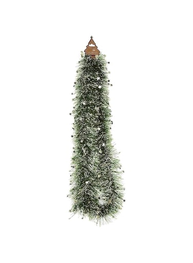Christmas Magic Green Garland w/Gold Tinsel Stars 300cmx12cm