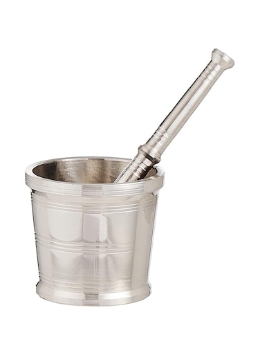 Raj Stainless Steel Small Mortar, 7 cm, SM0002, Garlic Crusher , Manual Spices Grinder , Chutney Maker , Ideal for Ginger, Garlic, Herbs Grinder
