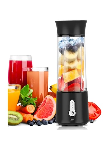 XVersion Portable Blender Smoothie Maker 500ML, Smoothie Blender, Portable Juicer Blender, Mini blender Juicer Machine, High Speed 6-Blades for Office,Gym,Outdoor,Home,Travel,Baby Food Blender (Black)