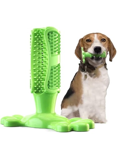 Dog Toothbrush Chew Toys，dog Toys For Large Dogs Natural Rubber Cleaner Stick Puppy Dental Care Brushing Toy Dog Tooth Cleaner