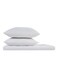 Rose 3-Piece Platinum Bedsheet Set Cotton Blend White