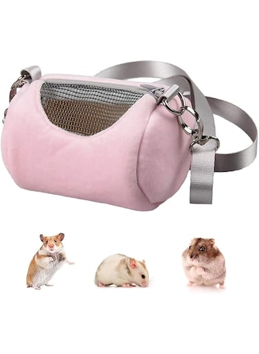 LIENJAER Hamster Carrier Bag Portable Outdoor Travel Handbag with Adjustable Single Shoulder Strap for Hamster Small Pets