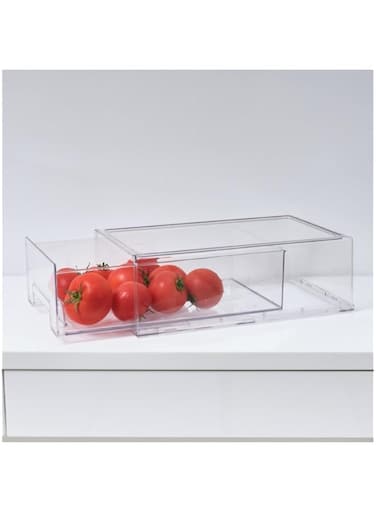 Homesmiths Stackable Storage Drawer Clear 33.7 x 21 x 11 cm