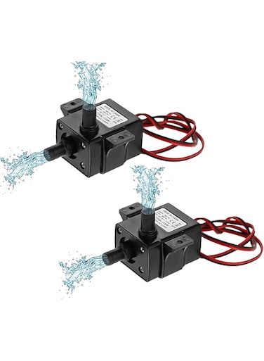 2 مضخة مياه غاطسة صغيرة بدون فرش 12 فولت 4.8 واط - مضخة طرد مركزي 240 لتر/ساعة - مثالية لأحواض الأسماك والنوافير والحدائق (قطر الفوهة 8 مم)