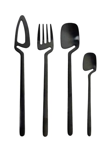 4-Piece Cutlery Set Black