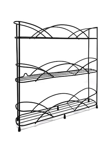 joeji's Kitchen Spice Storage &ndash; Black Spice Rack &ndash; Includes 2 Suction Cups, Perfect for Storing Spices and Herbs, Can Hold 21 Pots for Kitchen Spices