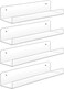 Sooyee Acrylic Shelves - 4 Pack 15 Inch Floating Wall Mounted Shelves for Kids and Home Decor