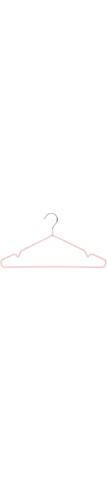 FEELINGS METAL HANGER PVC COATED 24PCS SET 40CM Suit Hanger Cloth Hangers Metal Clothes Hanger Smooth Finish Metal Coat Hanger Metal Hangers for Clothes Dress Suit Pink