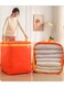 Large Moving Bag, Heavy Duty Waterproof Storage Tote with Reinforced Handles &amp; Double Zipper, Packing Bag for Clothes, Quilts, Blankets, Bedding, Pillows, Moving, Travel and Storage, Orange, M