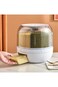6-Grid Rotating Rice &amp; Grain Dispenser, 5KG Moisture-Resistant Storage Box with Lid for Kitchen
