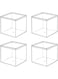 dedoot Clear Acrylic Plastic Square Cube, 4 Pack Small Plastic Storage Box with Lid, 2.2x2.2x2.2 Inch /55x55x55mm Square Clear Containers Box for Candy Pill and Tiny Jewelry