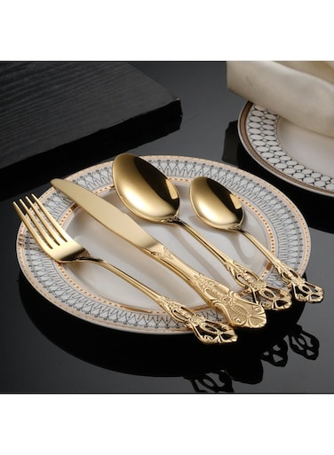 Stainless Steel Cutlery Set Stainless Steel Spoon Fork Knife Set Gold