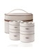 304 Stainless Steel Lunch Container with Thermal Bag, Sealed Lunch Containers, Multifunctional Portable Round Thermal Box (Beige, jz230906)