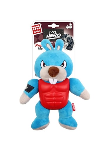 Gigwi I'M Hero Squeak Toy, Blue/Red