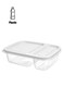 Life Smart 2 Compartment Storage Box Container 750ml