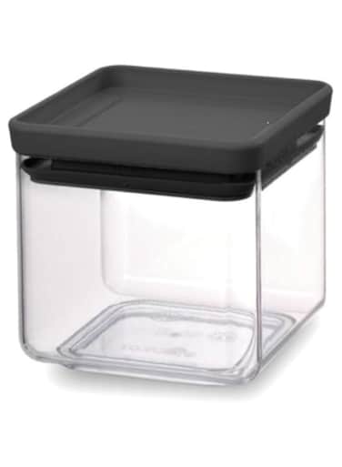 Brabantia Tasty+ Square Canister, Dark Grey, 0.7 L