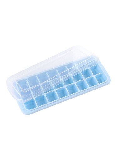 Cube Tray With Lid Blue/Clear 26x3x12centimeter