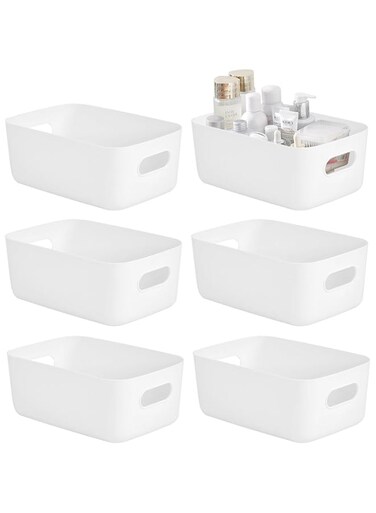 Oasisgalore Set of 6 Storage Basket for Pantry,small Refrigerator Egg Organizer Bins Multi-use Basket Fruit Plastic Storage