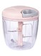 Hand Pull String Vegetable Food Processor Pink/Clear 12.50 x 12 x 12cm