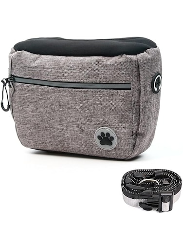 NALACAL Dog Treat Pouch, Waterproof Dog Walking Bag Dog, Treat Bags for Walking Adjustable and Removable Liner, Waist &amp; Shoulder Belt, 3 Ways to Wear Treat Pouch for Dog Training Travel Outdoor