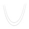 S925 Sterling Silver Platinum-Plated Snake Bone Basic Necklace, Spec: S Thickness 0.08cm