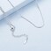 S925 Sterling Silver Platinum-Plated Snake Bone Basic Necklace, Spec: S Thickness 0.08cm