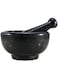KLEO 6" Wide (Big Size) Natural Stone Mortar And Pestle Set As Spice Grinder Medicine Masher - Okhli And Musal