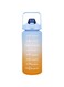 COOLBABY Portable Fitness Sport Water Bottles for Gym &amp;Outdoor Sports &amp;Office 2l Water Bottle With Straw And Handle, Tie Dye Reusable Gym Water Jug With Time Encouraging Measurement Markings