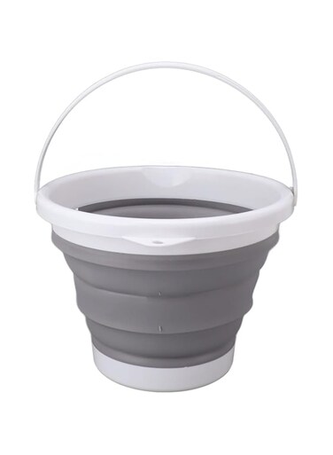 Luqeeg Portable Washing Machine, 10L Mini Washing Machine with Laundry Bucket, Small Mini Portable Washer for Underwear, Sock, Baby Clothes, Travel, Camping, Dorm, RV (Grey)