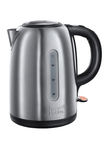 Russell Hobbs (20441) Snowdon Kettle - 1.7L, 3000W, Stainless Steel, Rapid Boil, Perfect Pour, Auto Shut-Off, Cordless, 1-Year Warranty, Silver