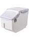 DAYONG Rice Storage Container,10KG Large Cereal Dry Food Storage Box with Wheels,Pet Food Storage Container,Large Containers With Lids &amp; Scooper BPA-Free (A - 10 KG)