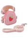 MAKINGTEC Dog Harness Backpack and Leash Set Cute Fruit Print Mesh Detachable Puppy Harness Pet Travel Hiking Food Carrier Bag for Small Medium Dogs