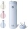 bottle Insulated Stainless Steel Water Bottle 24oz capacity. Includes Straw, Lid and Handle for Sports, Travel &amp; Gym. Maintains 24 hour cold liquids and up to 12 hours hot. Double-Wall Vacuum Metal, Leak Proof, BPA-Free - Baby Blue