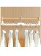 Space Saving Hangers for Clothes, Closet Organizers and Storage, Portable Folding Clothes Drying Rack with 16 Holes, White