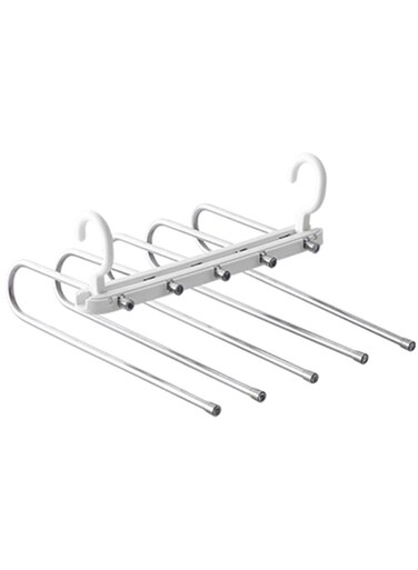 Pants Hangers 5 Layers Space Saving Trouser Pants Rack Clothes Drying Rack Folding Pants Hanger Storage Rack