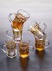 transparent golden flower glass water cups ,coffee cups(200ML each) and 6 cherry blossom spoons