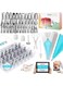 74PCs Icing Piping Bags and Tips Set-Cookie,Cupcake Icing Tips Cake Decorating Kit Baking Supplies -48 Numbered Cake Frosting Piping Tips with Reusable&amp; Disposable Pastry Bags with Pattern Chart&amp;Ebook